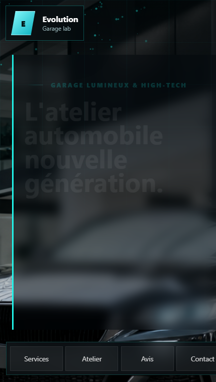 Aperçu de la démo Garage Évolution